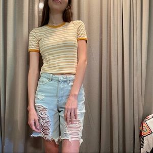 Yellow striped shirt